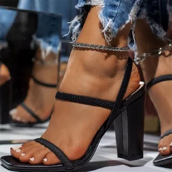 Store størrelse kvinder sandaler om sommeren nye mode højhælede platform sandaler kvinder sko casual dame tyk-hæle sandaler dias