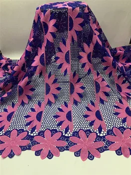 Meget mode stil 5yards sten dobbelt farve vandopløselige blonde stof smuk lace lace for en kjole at sy DF10101