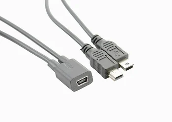 Mini-USB-Kvinde Til 2 Mini-USB Mandlige Mini-USB-Y-Splitter Ledningen forlængerkabel
