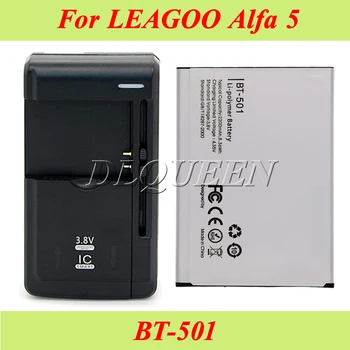 1LOT=1PC 2200mAh BT-501 Batteri Til LEAGOO Alfa 5 Batterie Batería Akkumulator AKKU PI +1 STK Universal Dock Oplader