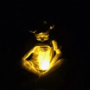 Glimt af Gud Dreng Statue Påske Haven Dekoration Harpiks Ornament med LED Lys Solenergi XH8Z