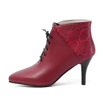 Overdimensionerede 11-15 støvler kvinder sko ankel støvler til kvinder, damer, støvler sko kvinde vinter Cross bindende med matchende farver