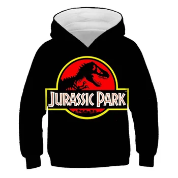 Jurassic Park 3D-Print Hættetrøjer Dreng Piger Børn Casual Streetwear Sweatshirts Toppe Jurassic Verden Dreng Pige Cool Kids Hættetrøje