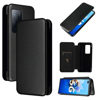 For Huawei Mate X2 5G Tilfælde Carbon Fiber Flip Læder taske Til Huawei MateX2 X 2 5G Business Magnetiske Wallet-Kort Slot Slim Cover