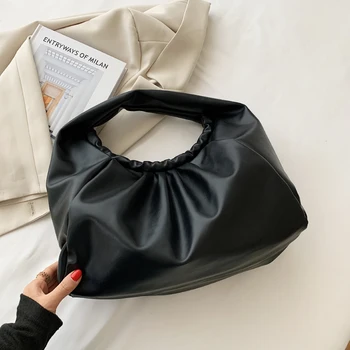 2021 nye stil, håndtaske mode solid farve PU kvindelige taske, casual skulder taske tekstur kvindelige taske luksus designer kvindelige taske
