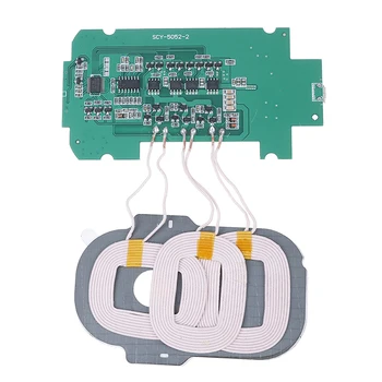 5V/2A DIY 3 Spoler Qi Trådløse Oplader PCBA Kredsløb Qi Trådløs Opladning Standard Tilbehør