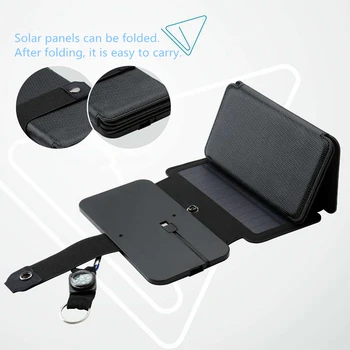 CNH SunPower Folde 10W Solceller Oplader 5V 2.1 EN USB-Output-Enheder og Bærbare Solpaneler til Smartphones