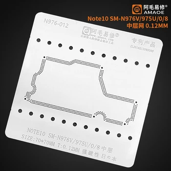 For SAMSUNG S10 5G-G977/B note 10 5G-N975 SM-N976V-975U-0-8 0.12 MM CPU Chip BGA Stencil IC Lodde Reballing Tin Pin-Varme