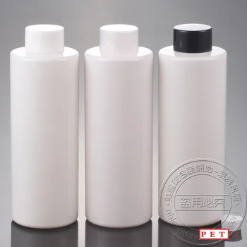 500ml hvide PET-flaske med dobbelt lag PP skruelåg,fladskærms skulder,dropper container,æterisk olie flaske,PET-flaske