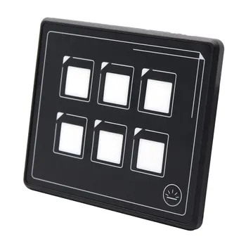 2019 Nye 12v 24v-Knappen Switch Panel, 6-Pin Film IP66 Vandtæt Universal Circuit Kontrol med PPTC w/USB-Kabel& Membran