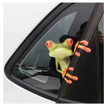 Sjovt, Levende 3d-Frog Bil Klistermærker Personlighed Simulering Frø Auto Vindue Produkt Tilbehør Decals Peep Frog Klistermærker