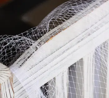 5 m black Diamond mesh gitter, sort mesh stof, stiv kontrol mesh for birdcage slør