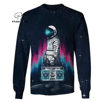 PLstar Kosmos armstrong plads suite astronaut 3d-hoodies/Sweatshirt Vinter efteråret sjove dj hip hop Lange ærmer streetwear
