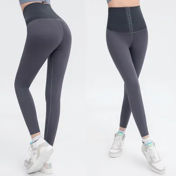 Trænings-og kvinder corset hip lift postpartum høj talje tights yoga bukser Taljeret Træning leggings Kvinder Fitness løbetræning Tights