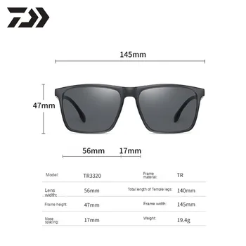 2021 Nye Mænd Uv400 Daiwa Polariserede Briller Fiskeri Briller Klassiske Firkantede Solbriller Anti-Uv Udendørs Sport Riding Solbriller