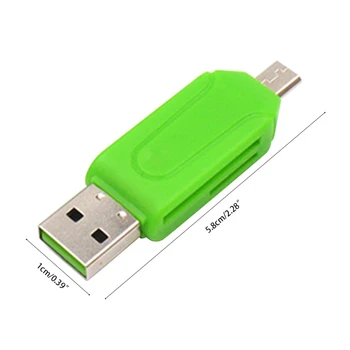 Type C-Kort-Læser, USB 2.0 Bærbare Kortlæser-Mikro-USB-C-OTG-Adapteren