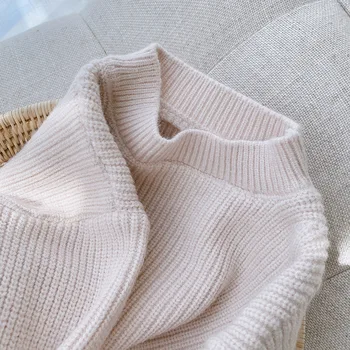 2021 Efteråret Nye Børn Strikker Tøj Til Piger Sweater Candy Farve Strikket Pullover Børn Løs Sweater Casual Strik