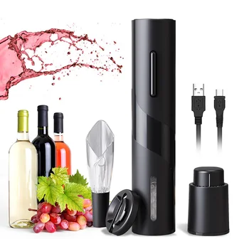 Elektrisk Vin Oplukker Sæt Genopladelige Batteri/Automatisk Proptrækker Vin Oplukker Med Folie Cutter Rød Vin Oplukker Sæt