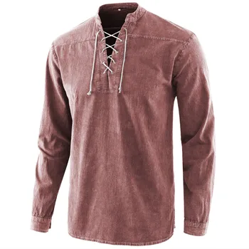 4 Farver Skjorter til Mænd To Ærme Typer Afslappet Komfort Shirt Performance Tøj Mandlige Løs Tie Dye Mode Beklædning EU-Størrelse