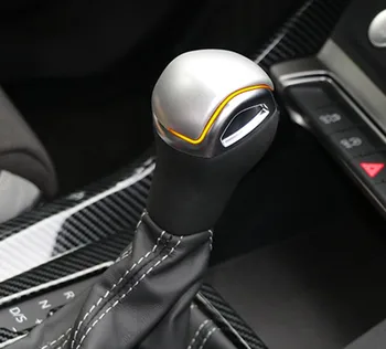 Bil Styling Center Konsol Gearskifte Håndtere Hoved Dekoration Cover Sticker Trim For Audi Q3 2019 Interiør Auto Tilbehør