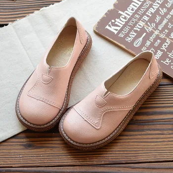 Litterære oprindelige koreanske tyk sål enkelt sko vilde komfortable store hoved dukke sko Japansk retro casual sko til kvinder sko