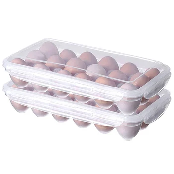 2 Pack, der er Omfattet Æg Indehavere Æg Holder til Køleskab Opbevaring af Æg Container Køleskab Æg Skuffer Deviled Æg Skuffe