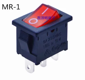 Originale nye rocker switch HR.-1-118-C5L-BR rektangulære 3pin 2 gear 15x21 med rødt lys