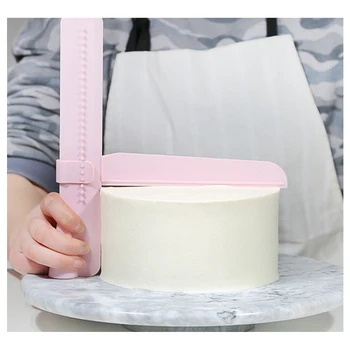 Nyt Køkken Værktøjer Kage Skraber Spatel Praktisk Justerbar højde Kager Kant Glattere Cream Udsmykning DIY Værktøjer Bagning