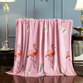 Pink flamingo tæpper, dyner twin fuld queen luxury tæpper blødt mode Smide Flonel sengetøj på Sengen/bil/sofa kids tæpper