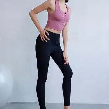 Kvinder, Der Kun Indeholder Farve Elastisk Trænings-Og Høj Talje Sports Yoga Bukser Jogging Bukser