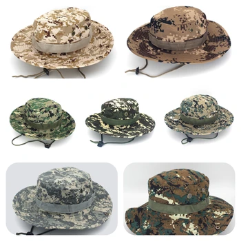 Camouflage Fiskeren Hat til Udendørs Jungle Boonie Hat Mænd Kvinder ' s Wide Brim solhat Fiskeri, Vandring Cap Sommeren Parasol Solcreme