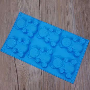 Dejlig 3D-Bear Form Kage form for Silikone Formen Bagning Værktøjer Køkken Fondant Kuttere Køkken Chokolade Fondant Skimmel Udsmykning