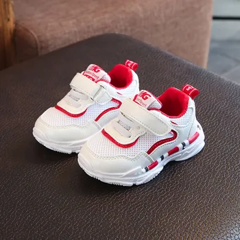 2021 Toddler Baby Drenge Piger Børn Casual Sneakers Mesh Bløde Kører Brev Sko, Fashionable Åndbar Sport Løbesko