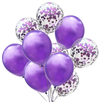 Konfetti-Balloner Fødselsdag Dekoration Børn, Voksne Metallisk Ballon Air Ball Sæt Fødselsdag Ballon Dekoration