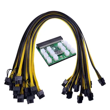 Chipal Power Modul yrelsen Kits Med 12Pcs 6Pin Til 6 + 2 8Pin Power Kabel Til 1200W 750W PSU-GPU-Mining Ethereum