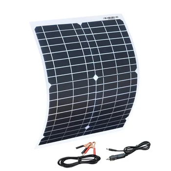 Boguang fleksibel solar panel 20w 18V paneler solceller modul DC til bil, båd lys RV 12v batteri båd 5v udendørs oplader