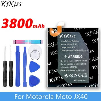 KiKiss 3800mAh Batteri JX40 For Motorola Moto JX40 Mobiltelefon Batterier + Gave Værktøjer