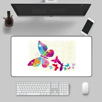 Abstrakt Akvarel Flyver Kunst Musen Pad Gaming musemåtter Stor Non-Slip Bruser Mat for Office/Home