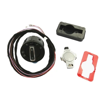 Bil, Regn Sensor, Lys Sensor & Auto Forlygter Switch & Kabel Fast Boks til Golf 7 MK7 81D955547 5GG941431D