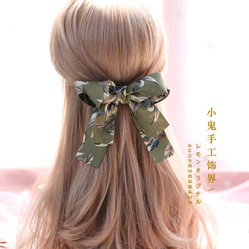 Koreanske version af den nye army grøn bue hårnål store top klip bue hår ring pine cone hårnål elastik foråret klip
