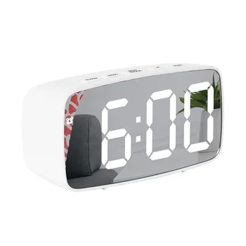 Akryl/Spejl Alarm Night Mode-LED Ur Digital Reloj Despertador Kreative Voice Control Snooze-Tid, Temperatur Display