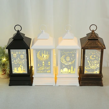 Ramadan Lanterne Lampe Eid Mubarak LED-Lys Ornamenter Muslimske Festival Party Hænger Dekorativt Lys