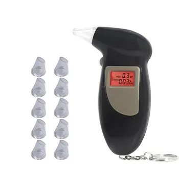 Håndholdte Baggrundslys Digital Alkohol Tester med 16pcs Mundstykker Digital Alkohol Ånde Tester Spiritusballon Analyzer Detektor