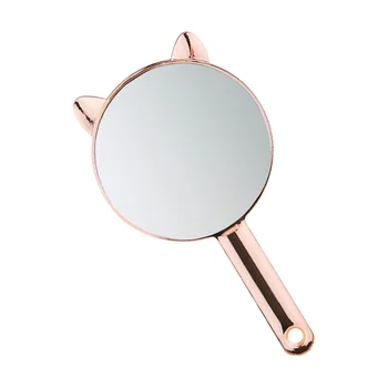 Dejlig Kat Hånd Spejl Rejse Håndholdt Spejl Kat Øre Formet Makeup-Spejl