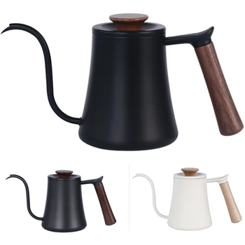 Drop Kaffe Pot 600Ml Expresso Drop-Kedel i Rustfrit Stål Håndtag Lange Svanehals Tud Drop-Kedel Og Te Pot