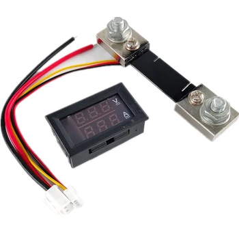 Digital digitalt amperemeter Voltmeter DC 100V 10A Panel Amp Volt Spænding Nuværende Meter Tester Detektor 0.56