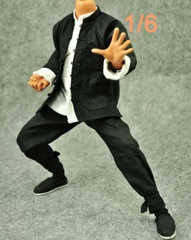 ZYTOYS 1/6 Skala Kinesiske Kongfu Tøj, der Passer Tilbehør Sort langærmet Tang Passer Model Fit 12' Mandlige Action Figur Krop