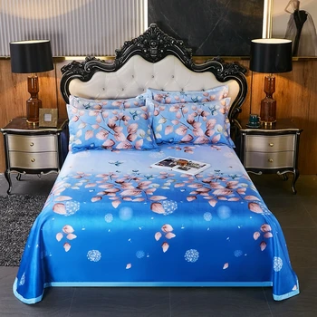 2021 ny seng ark is silke mat tre-stykke, pudebetræk, lagen, cool og komfortable stor luksus lagen 220