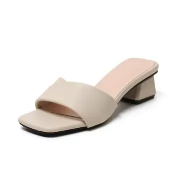 Fanyuan Størrelse 30-43 Kvinder Sandaler Luksus Design Dias Kvinder 4 cm Høje Hæle Muldyr Fetish Sommer Sandaler stilethæle Slipper