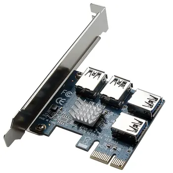 PCI-E Én Til Fire USB3.0 Interface udvidelseskort Multiplikator Hub Adapter Til Minedrift Miner BTC-Enheder